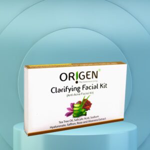 Clarifying Facial Kit With Tea Tree Oil, Salicylic Acid, Sodium Hyaluronate, Saffron, Rose & Aloevera Extract